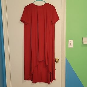 Asos pleated back red dress NWT